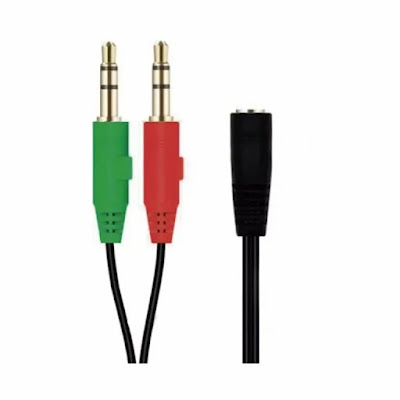 Genérico - Adaptador Audifono Microfono. 1 Hembra 2 Machos.