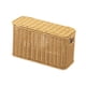 thumbnail image 1 of Cesta de almacenamiento de imitación de ratán, cesta tejida a mano, contenedor para artículos pequeños, decorativa para el hogar, dormitorio, sala de S amarillo, 1 of 5