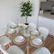 thumbnail image 4 of Comedor Mesa Vitreo 120x80 + 6 Sillón Rubik Blanco, 4 of 5