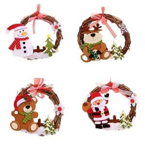 Bothyi - 4 Coronas De Navidad Para Colgar En La Pared Para Festivales, Decoración Interior Y Exterior.