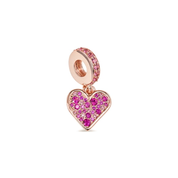 Dangle Charm Pandora Freehand Heart Con Circonitas Cúbicas Transparentes
