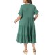 thumbnail image 2 of Vestidos Babydoll de Talla Grande para Escuela y Universidad de Agnes Orinda para Mujer, Escote en V, Manga con Volantes, Vestido de Verano con Vuelo y Bolsillos 4X Verde, 2 of 7