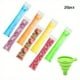 thumbnail image 1 of 20/50pcs Disposable Ice Popsicle Mold Bags, Freezer Tubes With Zip Seals, For Healthy Snacks, Yogurt Sticks, Juice & Fruit Smoothies, Ice Candy Pops, Comes With A Random-Color Funnel, 1 of 4