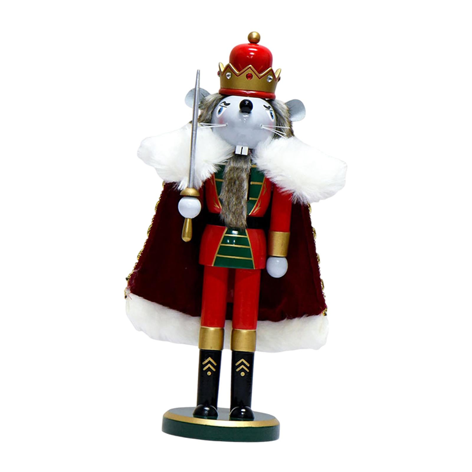 Magideal - Cascanueces De Madera Para Navidad, Títere De Cascanueces De Madera, Adorno Navideño, Decoración Navideña Para Estante De Regalos De Navidad, Acción