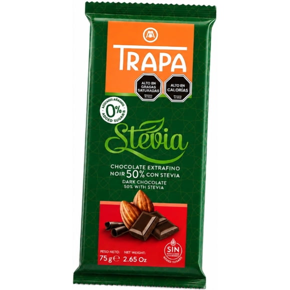 Chocolate Stevia 50% Cacao 75g Sin Gluten