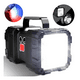 thumbnail image 1 of Linterna Led Recargable De 100000 Lúmenes Rojo/azul/flash Negro, 1 of 3