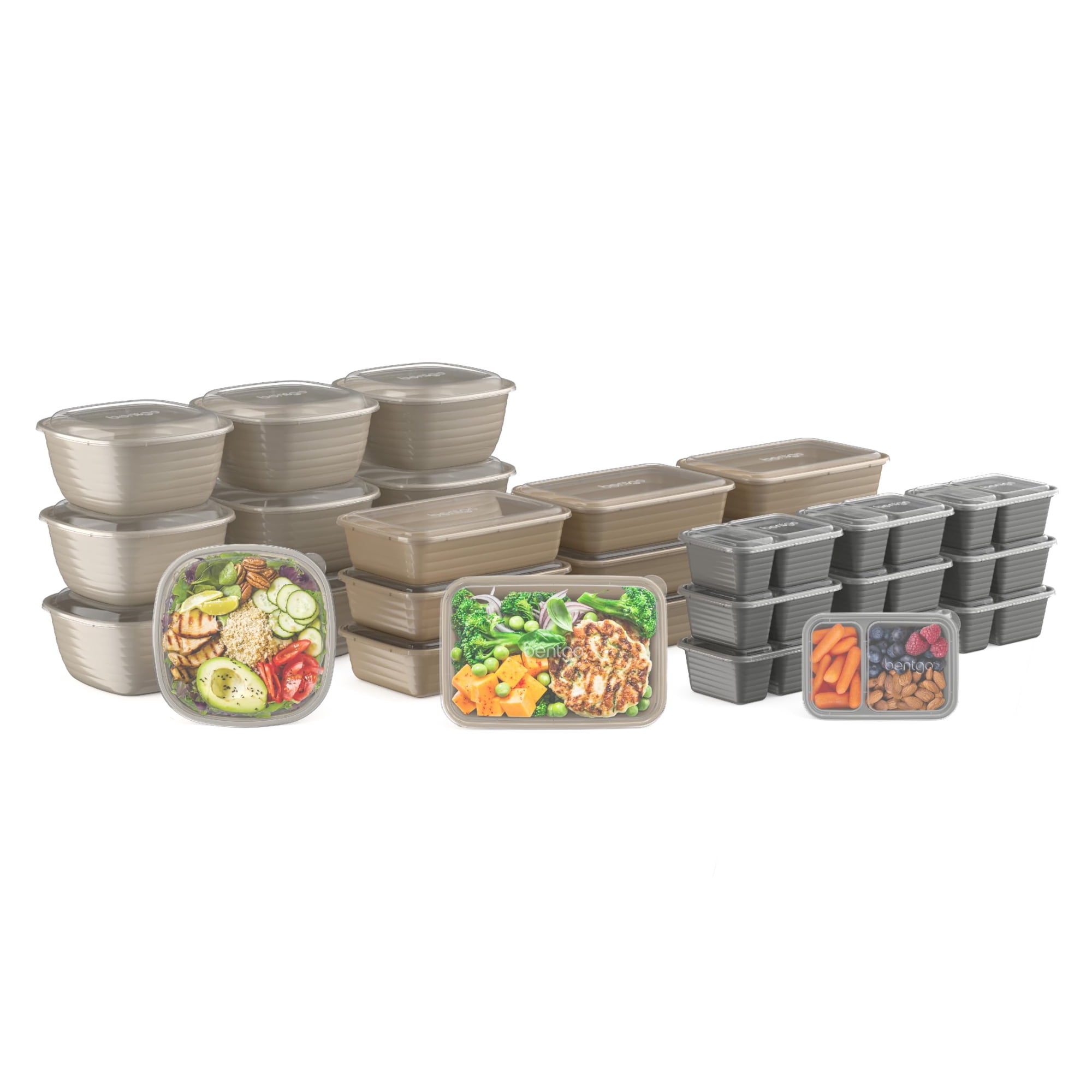 Kit De Preparación De Comidas Bentgo Prep De 60 Piezas Con Recipientes Y Tapas