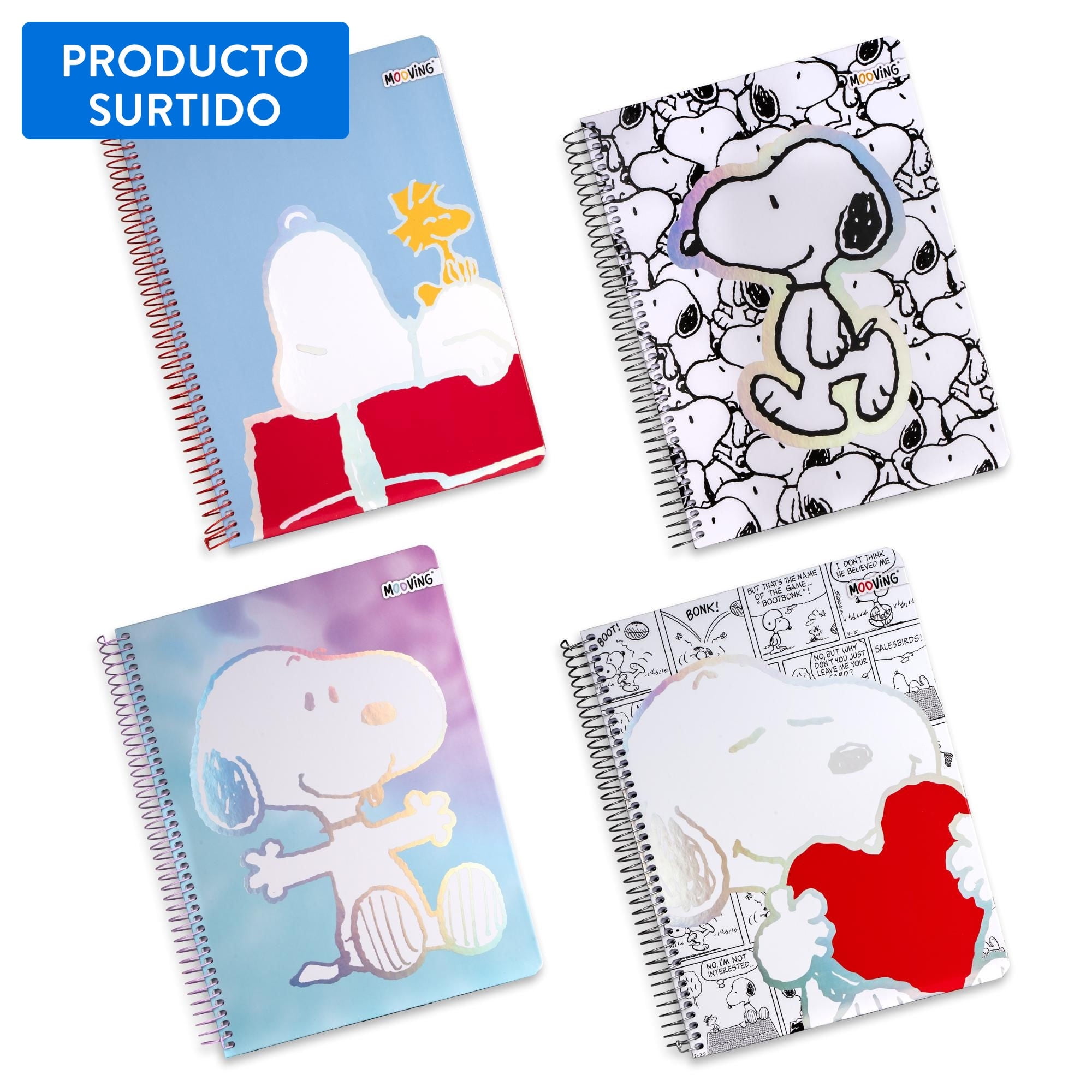 Cuaderno Carta Snoopy 3 Materias Premi / Produto Surtido Mooving