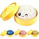 thumbnail image 1 of Pelota antiestrés squishy Bimiubimiu con forma de dumpling y brillo, 1 of 8