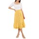 thumbnail image 2 of INSPIRE CHIC Faldas de Chifón para Mujer Cintura Elástica con Volantes en Capas Faldas Midi Florales Amarillo-Floral S, 2 of 8