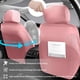 thumbnail image 4 of Fundas de asiento de coche NS YOLO Universal de piel rosa, 5 asientos, 4 of 9