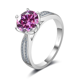 thumbnail image 3 of Anillos de Diamante de Moissanita Amarillo/azul/rosa para Mujer, Anillos de Compromiso de Moissanita de 1 Uds Color D, Anillos de Aniversario de Boda de Plata Esterlina 925 para Mujer con Certificado, 3 of 9