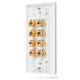 thumbnail image 2 of Placa de pared Fosmon Quad Speaker con conectores banana de 1 pulgada, 2 of 6