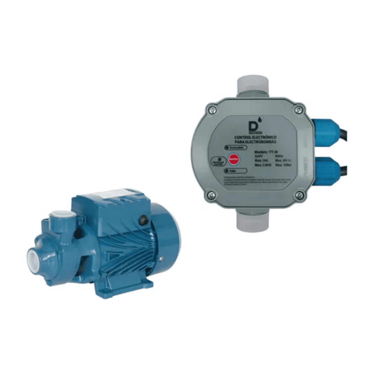 Baico - Kit Bomba De Agua 1x1 0,5hp 220v+ Controlador Presión Elect