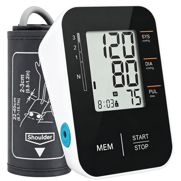 Monitor de presión arterial Wishlove 22‑40 cm negro con LCD