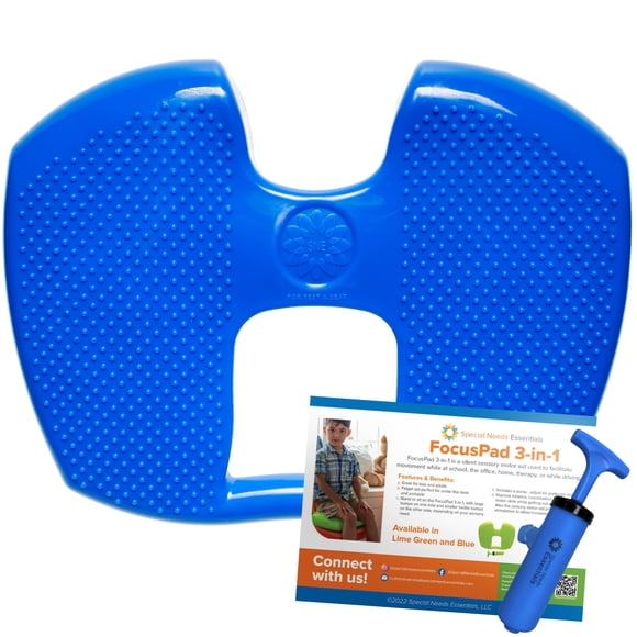 FocusPad TalkTools 3‑en‑1 Silla Sensorial Azul