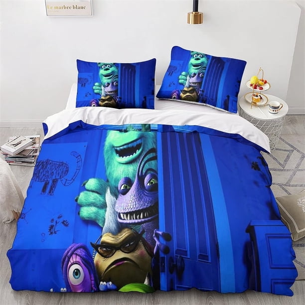 x422 Bed Sheetsed Duvet Cover Size Twin Monsters University Bedding Set Quilt Cover Suitable For Children And Adults 3-Piece Bedding Set (1 Duvet Cover + 2 Pillow Shams) nj422