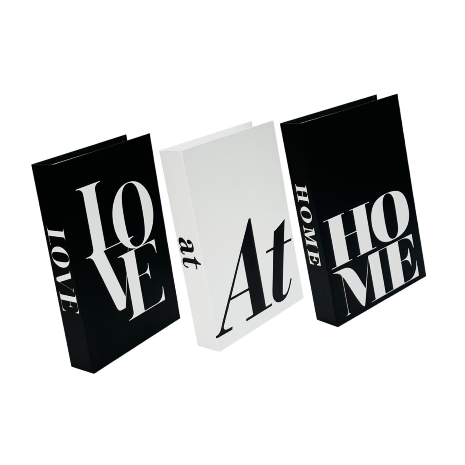 Magideal - 3 Cajas De Cartón Decorativas Para Libros Falsos, Fáciles De Armar Y Plegar, Ideales Para Escritorio, Oficina, Interior Y Estanterías De Estilo Rústic