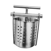 Bothyi - Exprimidor Manual Barril Prensa Con Mango Para Zumo Queso Sidra Aceite De Oliva 20 Cmx13 Cm