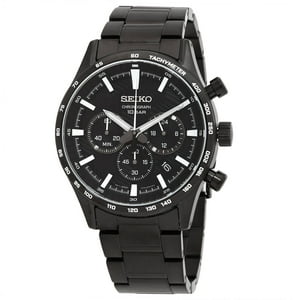 Seiko - Reloj Cronógrafo Cuarzo Esfera Negra Para Hombre Ssb415P1