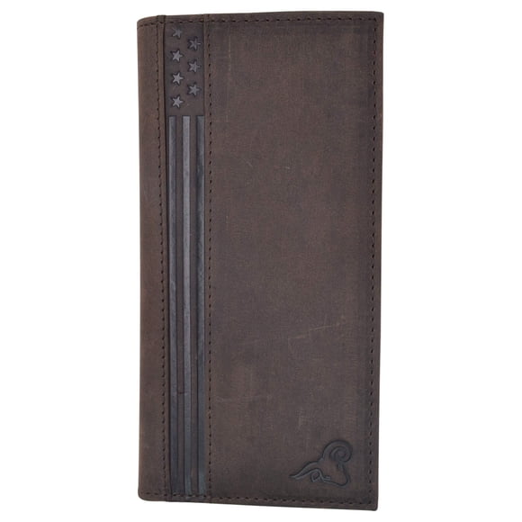 Cartera Cavelio de Cuero con Bloqueo RFID Marrón Oscuro