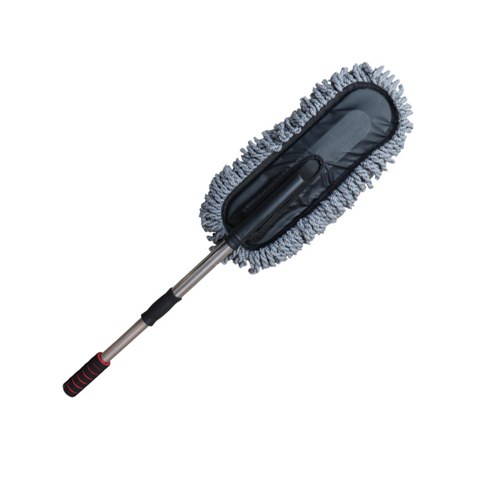 Magideal - Cepillo Para Lavado De Autos, Multifuncional Con Mango Telescópico Extensible Herramienta Para Quitar El Polvo Herramienta De Limpieza De Polvo Para