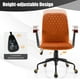 thumbnail image 2 of Silla de oficina COSTWAY tapizada en terciopelo naranja con respaldo medio, 2 of 3