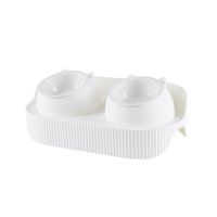 Ioensy - Cuencos Elevados Para Gatos Cuencos Elevados Para Comida De Gatos Platos Para Mascotas Para Gatos Y Perros Pequeños Blanco