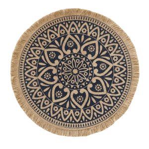 Magideal - Manteles Individuales , Manteles Individuales Con Borlas Bohemias, Manteles Individuales De Cocina De Tela Resistente Al Calor De De 3 Borla Marrón C