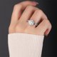 thumbnail image 4 of Anillos de Moissanita de Oro Blanco de 18K de 1 Quilate para Mujer Regalo Color D Claridad VVS1 Anillos de Diamante Anillo de Plata Esterlina S925 Joyería Anillos de Compromiso de Moissanita con, 4 of 8