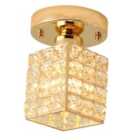 Magideal - Lámpara De Techo De Cristal Led Con Base E26, Montaje Empotrado, Accesorio De Iluminación Cercano Al Techo, Lámpara De Araña Para Oficina, Balcón, Coc Estilo C