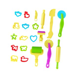 Magideal - Juego De 20 Piezas De Arcilla Para Niños Con Rodillo, Juguete Diy, Juguetes De Arte Preescolar, Accesorios Creativos De Arcilla, Regalo Para Niñas Y N