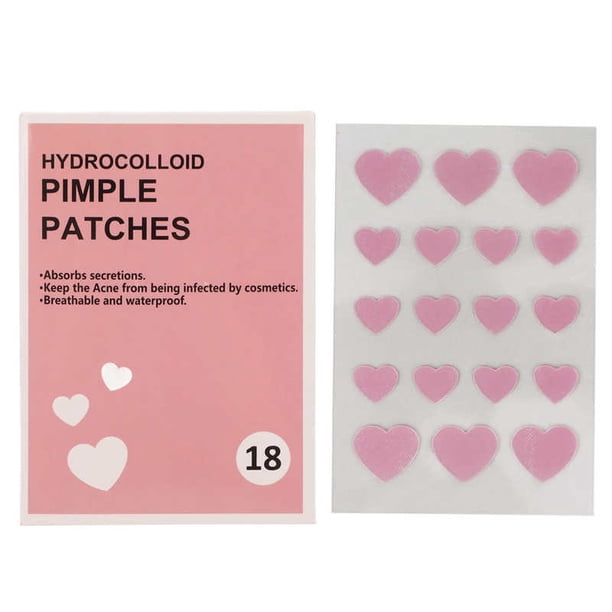18 Sheet Hydrocolloid Pimple Patch Waterproof Cartoon Star/Heart Shape Spots Pimple Treatment Concealer Patches Cover Patch
