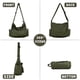 thumbnail image 3 of Bolso bandolera de lona, bolso tote de lona, bolso bandolera tipo hobo con múltiples bolsillos, bolso tote de lona para mujer y hombre., 3 of 6