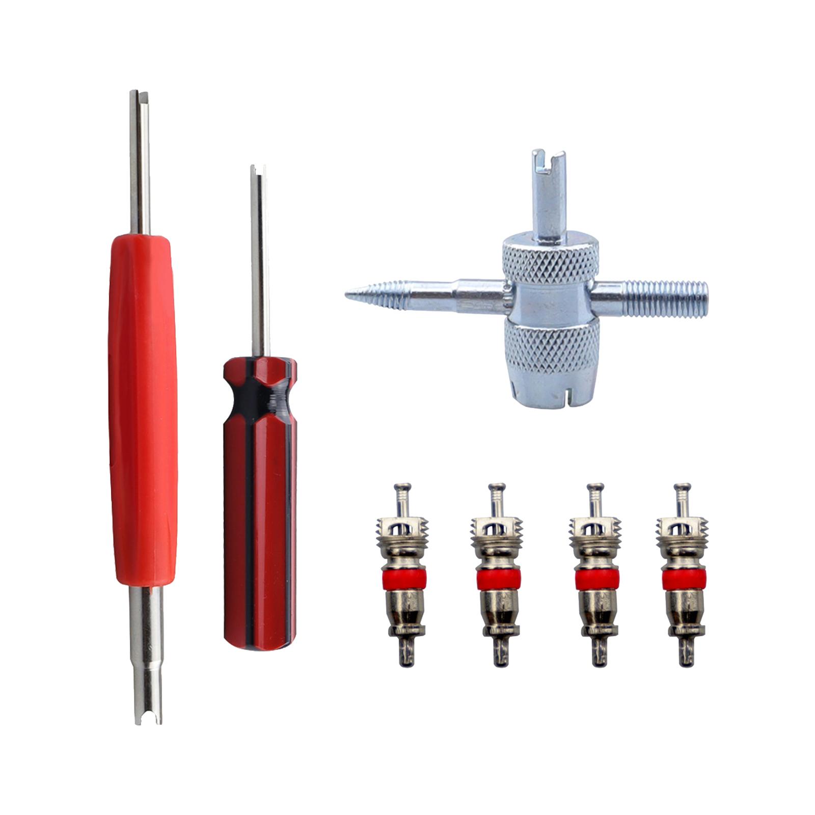 Magideal - 7 Herramientas De Extracción De Vástago De Válvula, Herramientas De Extracción De Núcleo De Vástago De Válvula De Neumático, Herramienta De Reparación