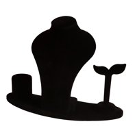 Magideal - Maniquí De Exhibición De Collares, Soporte De Joyería Para La Venta, Decoración Del Hogar, Exhibición De Anillos, Soporte Para Aretes Para Estantes De Negro