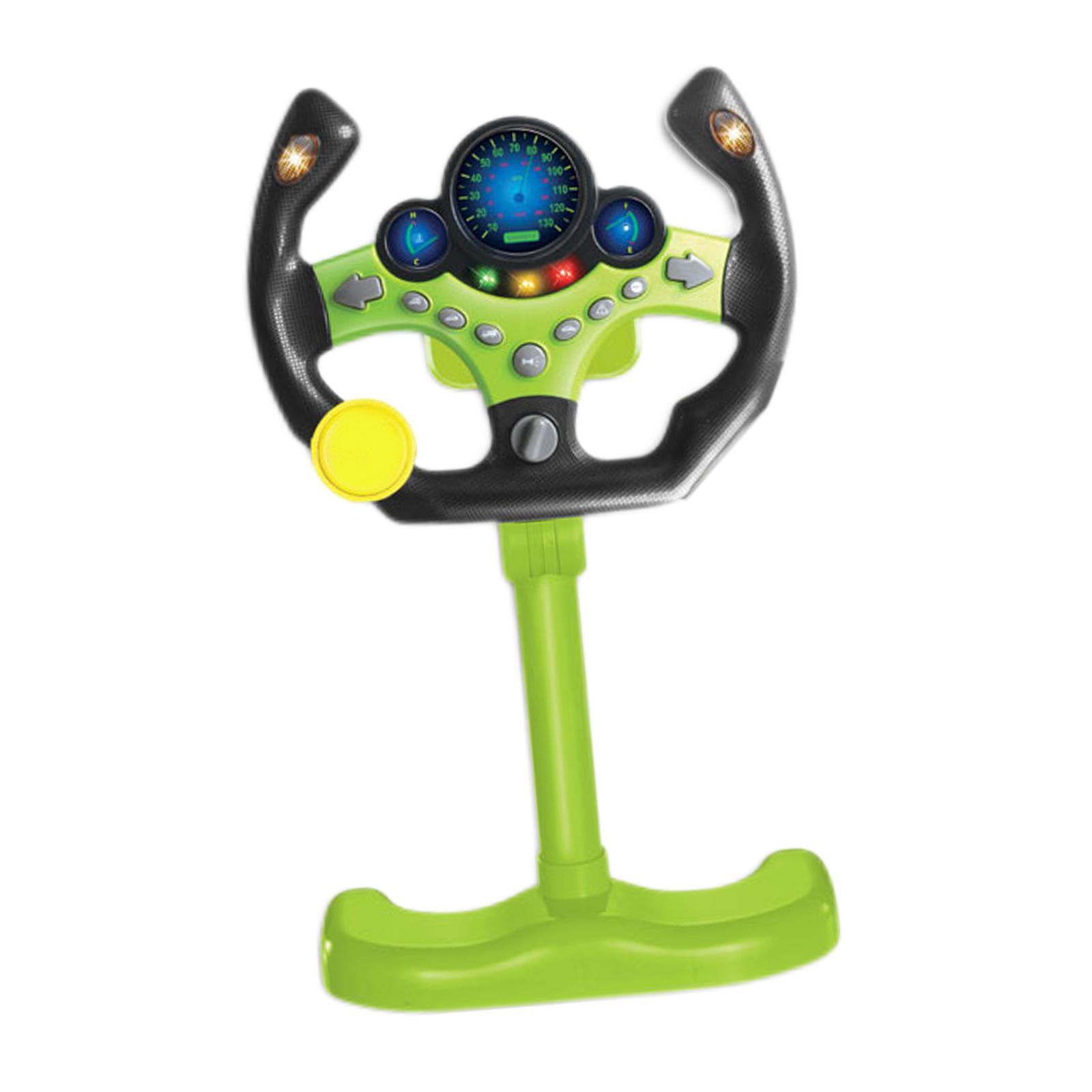 Bothyi - Volante Simulado Para Niños Controlador De Conducción Con Música Y Verde Claro