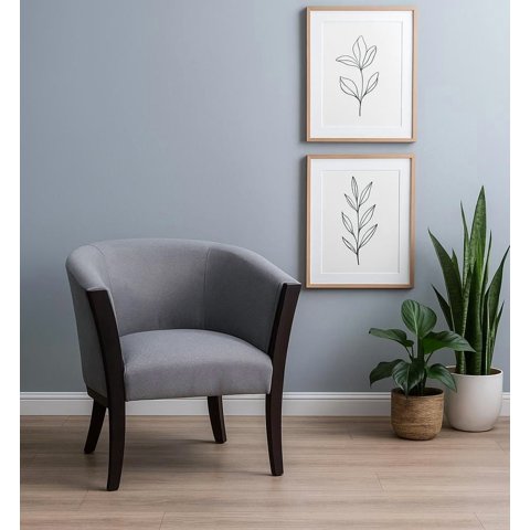 Poltrona Lisa Gris Perla Repelente A Líquidos Flobal