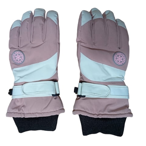 Hn - Guantes Térmicos Invierno Ski, Nieve, Unisex, Talla M Rosa/Blanco