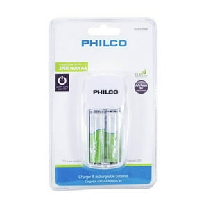 Cargador De Pilas Aa Y Aaa Con 2 Pilas Aa 9V 2700 Mah Philco