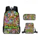 thumbnail image 1 of 3PC-SET My Singing Monsters Monster Concert School Bag Backpack Shoulder Children's Gifts Backpack Cartoon School Bag Mochila, 1 of 3