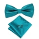 thumbnail image 1 of Corbatin Seda Hombre Paño y colleras Set humita regalo formal Pajarita negro Talla Única, 1 of 4