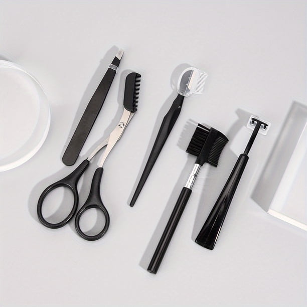17 PCS Eyebrow Trimmer Set Eyebrow Razor Scraping Eyebrow Comb Razor Eyebrow Clip Scissors Tweezers Makeup Tools Sets
