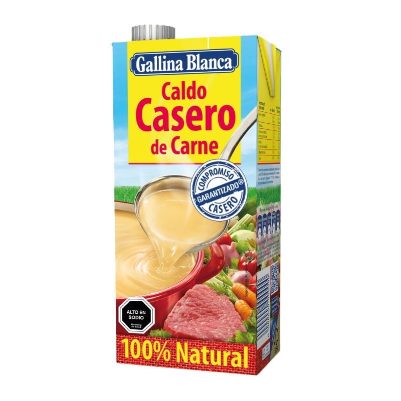 Caldo Casero Líquido De Carne Caja 1 L Gallina Blanca