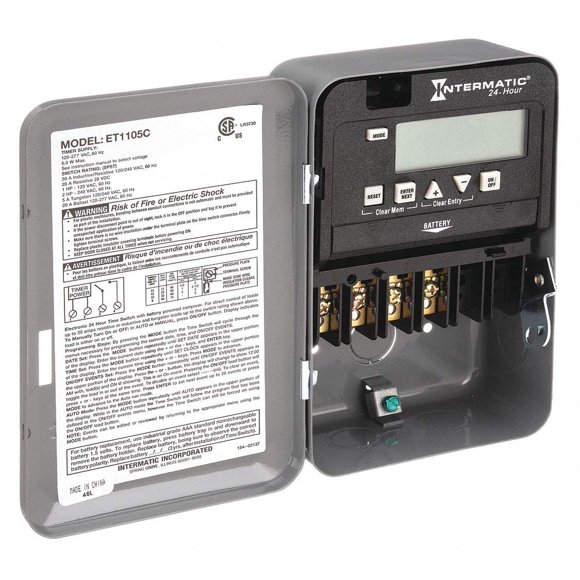Temporizador Intermatic ET1105C 24 h 1 circuito SPST