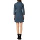 thumbnail image 3 of INSPIRE CHIC Vestido de Mezclilla para Mujer Regreso a Clases Conjunto de Maestra Vestido Camisero de Mezclilla Mini con Botones y Mangas 3/4 L Azul Medio, 3 of 6