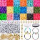 thumbnail image 1 of 4995 Piezas De Cuentas De Arcilla Cuentas De Disco Redondas Planas Cuentas Espaciadoras Manualidades DIY, 1 of 5