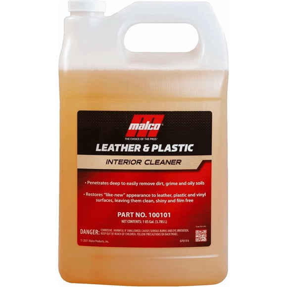 Limpiador Malco Leather & Plastic, 3,78 L, restaura como si fuera nuevo