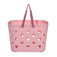 Magideal - Ducha Portátil Caddy Tote Organizador Contenedor Colgante Hueco Con Asa Cesta De Almacenamiento De Drenaje Rápido Multipropósito Para Despensa Colegio Rosa