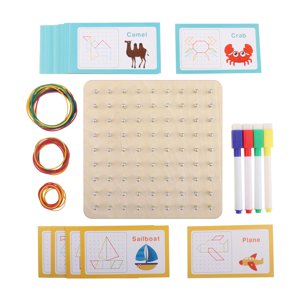 Magideal - Tablero Geométrico De Madera Para Desarrollo De Tablero Geométrico, Rompecabezas Con Forma De Juguete, Bloque De , Material De Manipulación